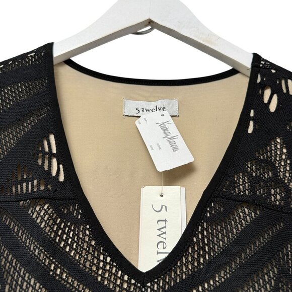 NEIMAN MARCUS 5 Twelve Dress Small Fringe Flapper Black Lace NWT - Picture 4 of 10